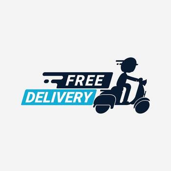 free shipping delivery service logo badge vector